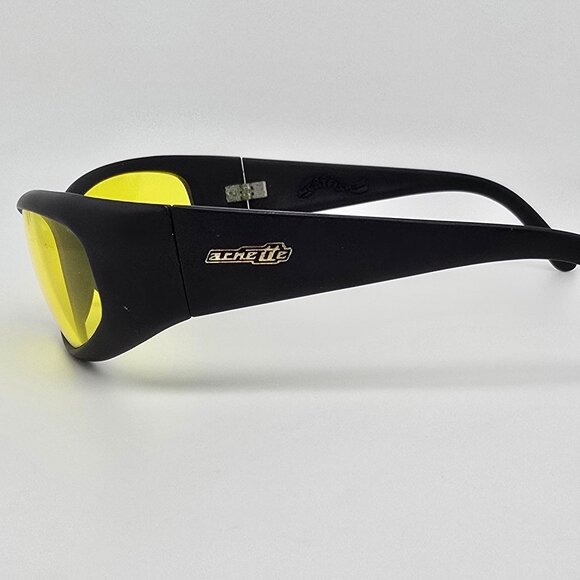 *SOLD* Arnette Catfish Gen 1 Signature Matte Black Frame Yellow Lens Sunglasses - Picture 3 of 13